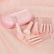 10 Pcs Mini Makeup Brush Travel Portable Makeup Tool Makeup Puff - Palm Brush Professional Makeup Tool Set