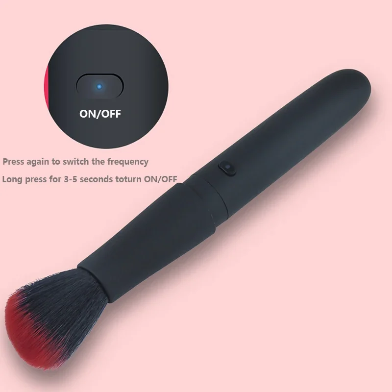 Vibrating Makeup Brush with 10 Vibration Frequencies for Quick Makeup Electric Make up Puff Applicator Cosmetics Brush