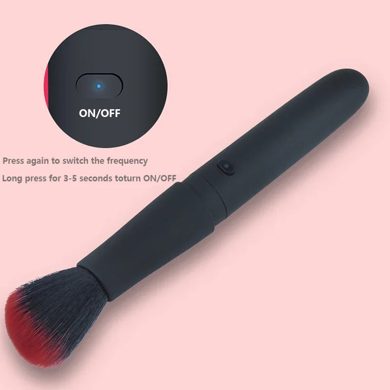 Vibrating Makeup Brush with 10 Vibration Frequencies for Quick Makeup Electric Make up Puff Applicator Cosmetics Brush