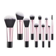 10 Pcs Mini Makeup Brush Travel Portable Makeup Tool Makeup Puff - Palm Brush Professional Makeup Tool Set