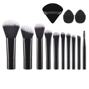 10 Pink Mini Makeup Brush Travel Portable Makeup Tool Makeup Puff - Palm Brush Professional Makeup Tool Set