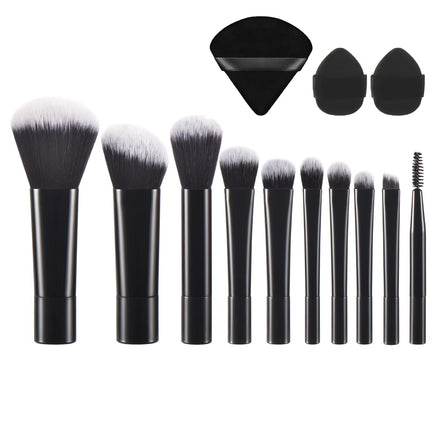 10 Pink Mini Makeup Brush Travel Portable Makeup Tool Makeup Puff - Palm Brush Professional Makeup Tool Set