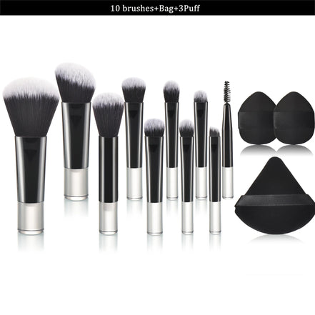 10 Pink Mini Makeup Brush Travel Portable Makeup Tool Makeup Puff - Palm Brush Professional Makeup Tool Set