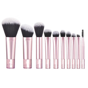 10 Pcs Mini Makeup Brush Travel Portable Makeup Tool Makeup Puff - Palm Brush Professional Makeup Tool Set