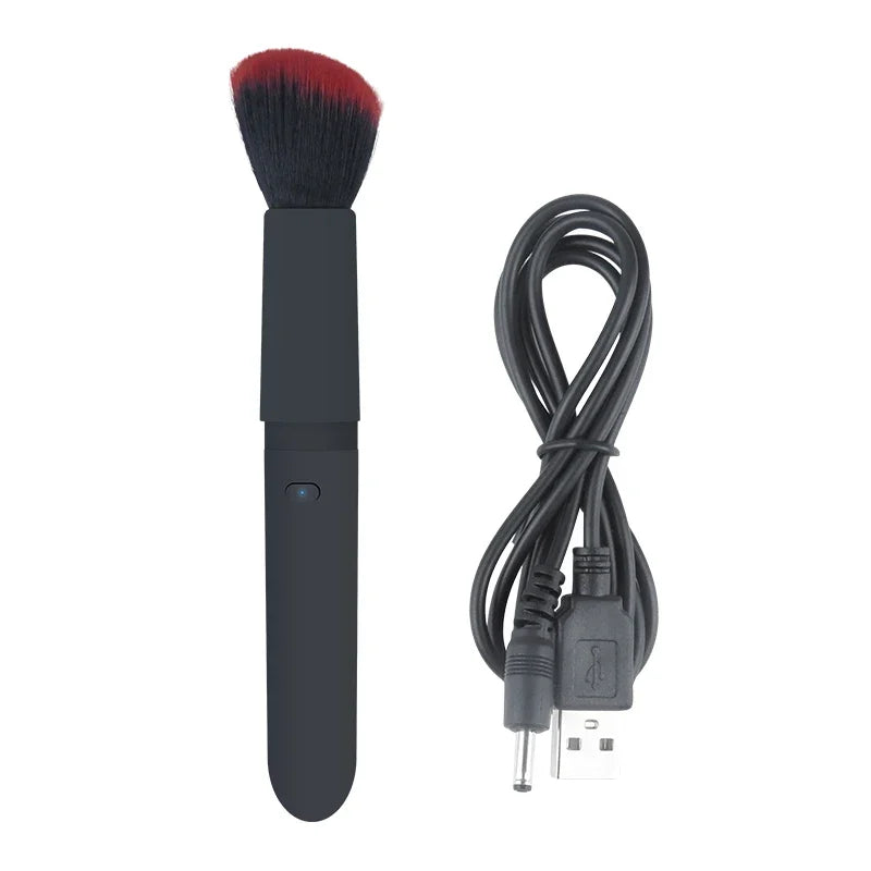 Vibrating Makeup Brush with 10 Vibration Frequencies for Quick Makeup Electric Make up Puff Applicator Cosmetics Brush