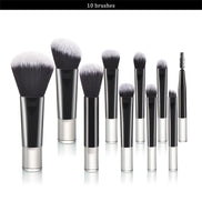 10 Pink Mini Makeup Brush Travel Portable Makeup Tool Makeup Puff - Palm Brush Professional Makeup Tool Set