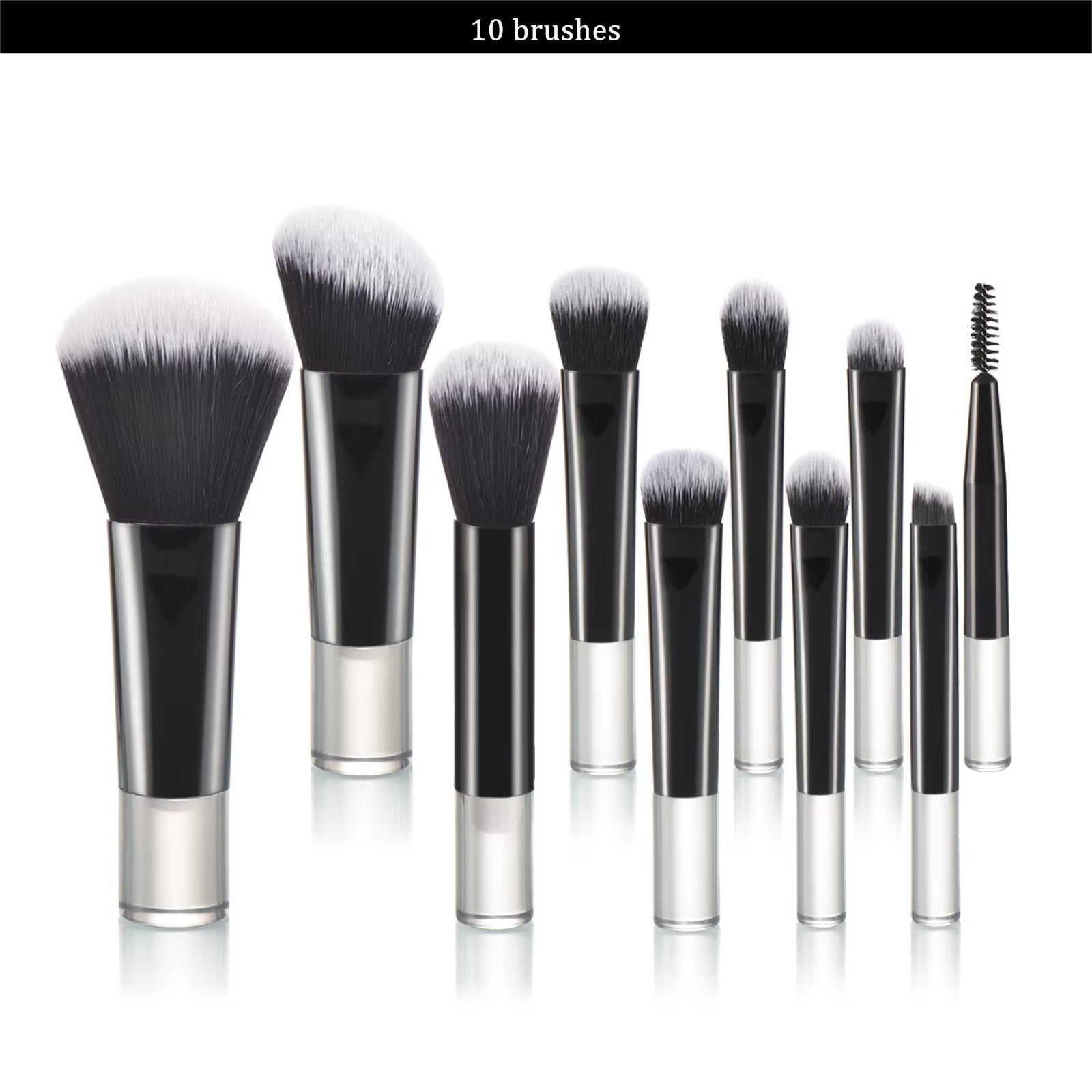 10 Pink Mini Makeup Brush Travel Portable Makeup Tool Makeup Puff - Palm Brush Professional Makeup Tool Set