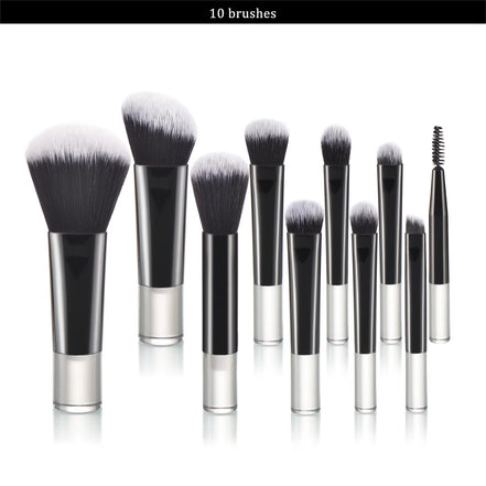 10 Pink Mini Makeup Brush Travel Portable Makeup Tool Makeup Puff - Palm Brush Professional Makeup Tool Set