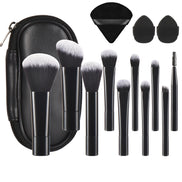 10 Pink Mini Makeup Brush Travel Portable Makeup Tool Makeup Puff - Palm Brush Professional Makeup Tool Set