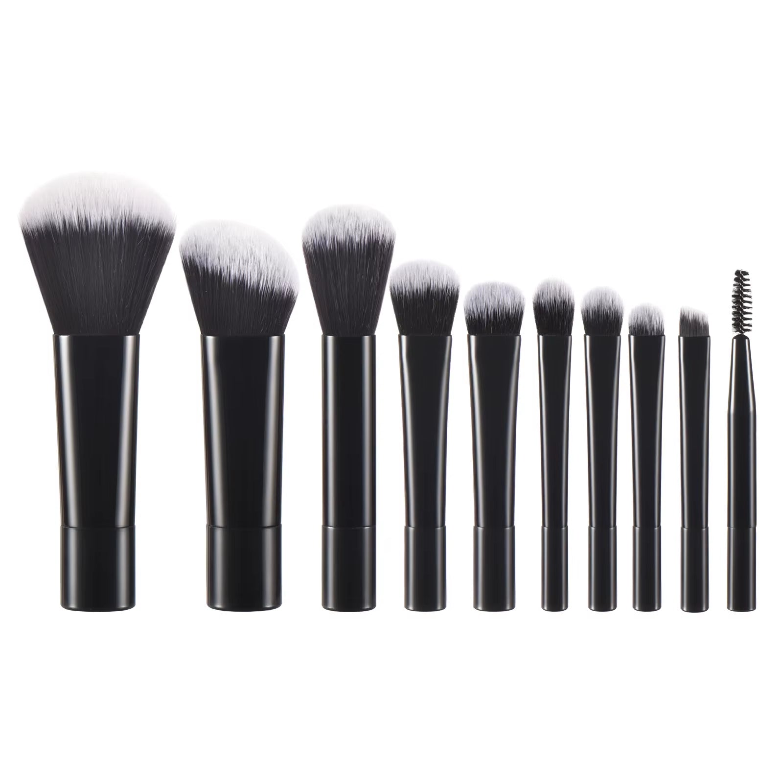 10 Pink Mini Makeup Brush Travel Portable Makeup Tool Makeup Puff - Palm Brush Professional Makeup Tool Set